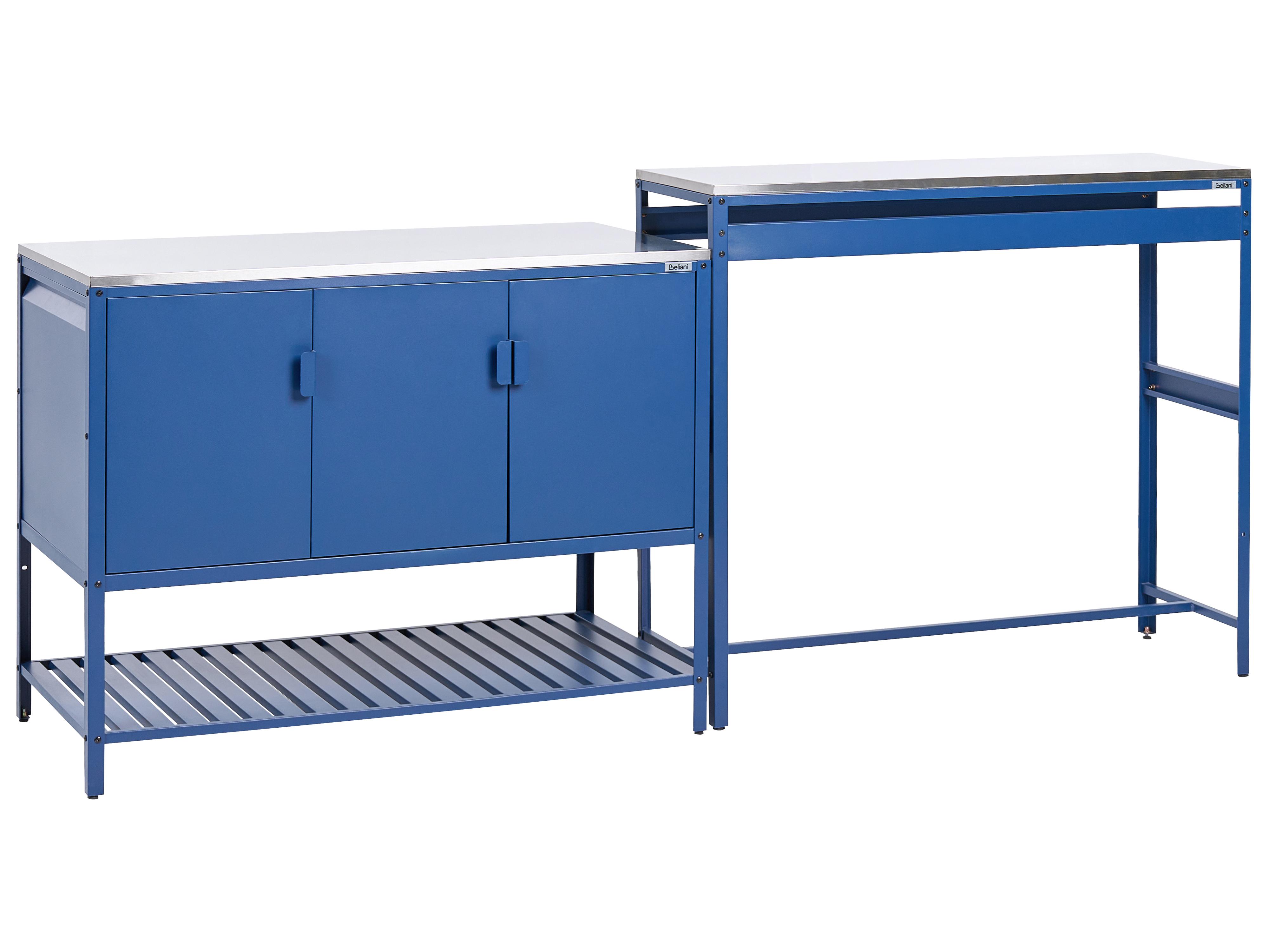 2-delige buitenkeukenset met bartafel MAENZA Metaal Blauw