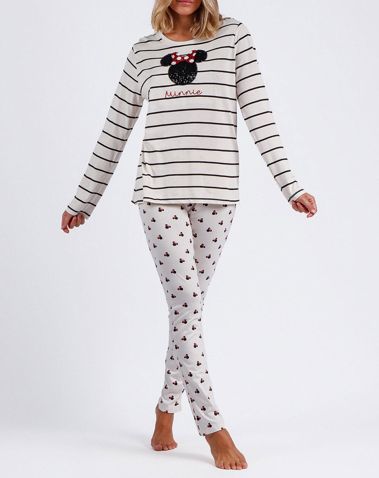 28 Pyjama Paillettes Minnie blanc
