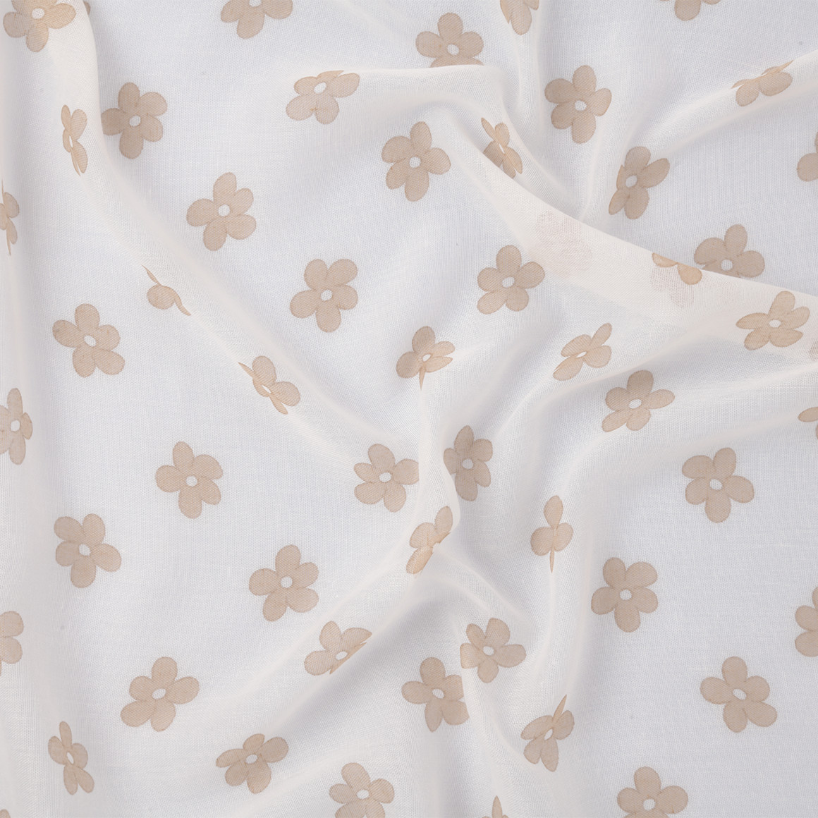 Gina Benotti Damen Tuch mit Blumen-Allover hellbeige