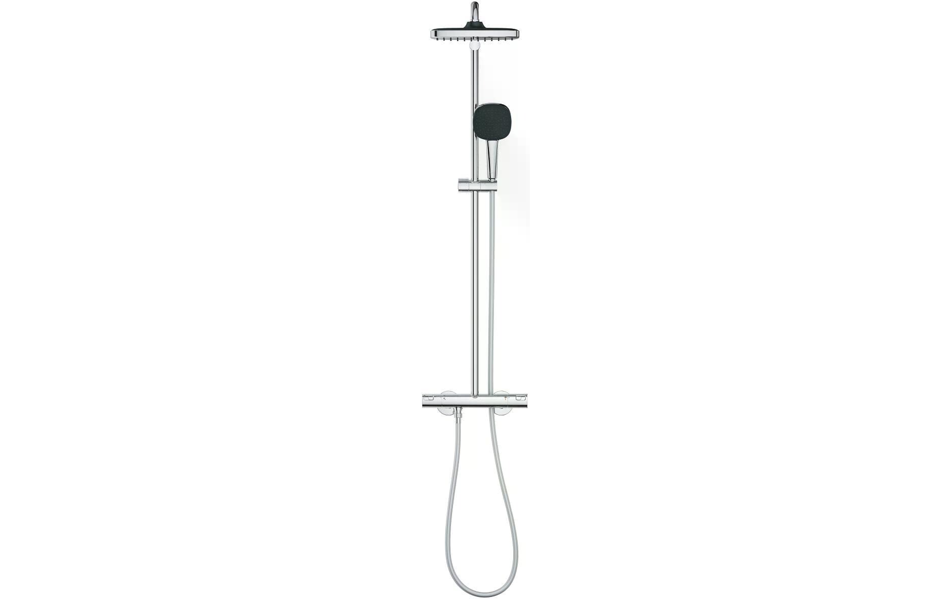 Duschsystem mit Thermostatbatterie Vitalio Comfort 250<br>Duschsystem mit Thermostatbatterie für die Wandmontage