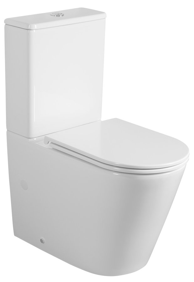 Sapho Avis staand toilet randloos met vortex spoeling en softclose zitting wit glans