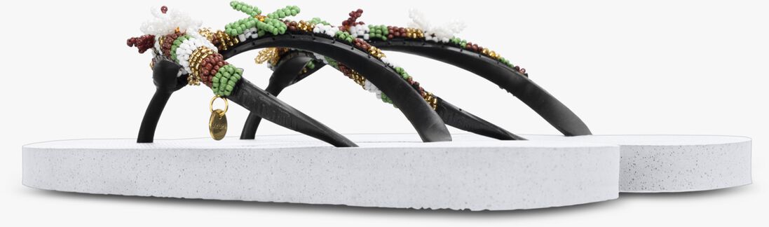 UZURII witte uzurii teenslippers las dalias gold