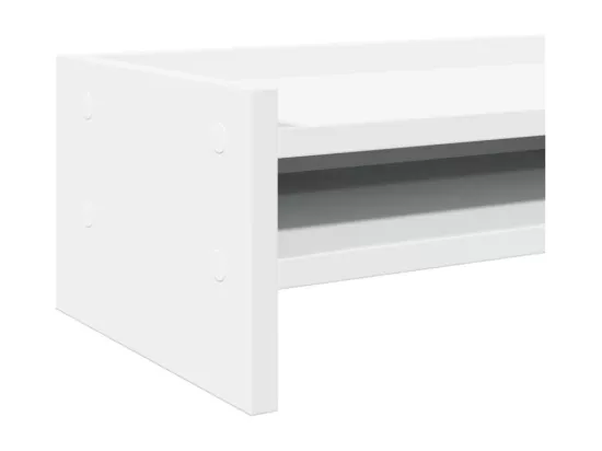 Support de moniteur blanc 42x24x16 cm bois d'ingénierie