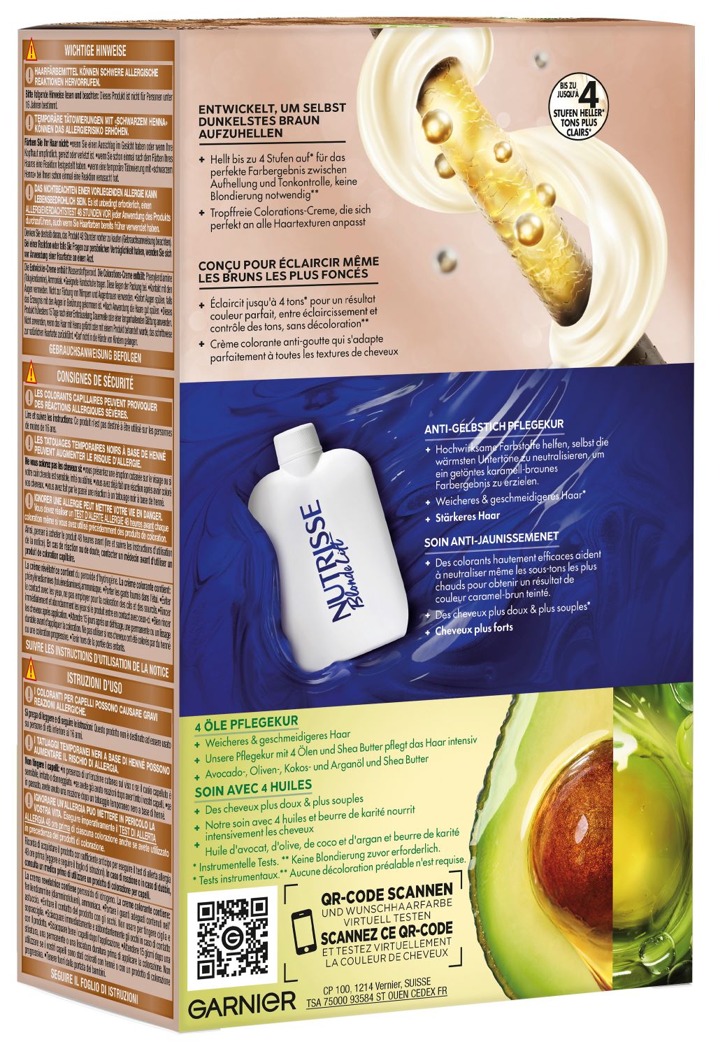 NUTRISSE Blonde Lift<br>1 Stück, Karamell Toffee Aufhellung für dunkles Haar UL2