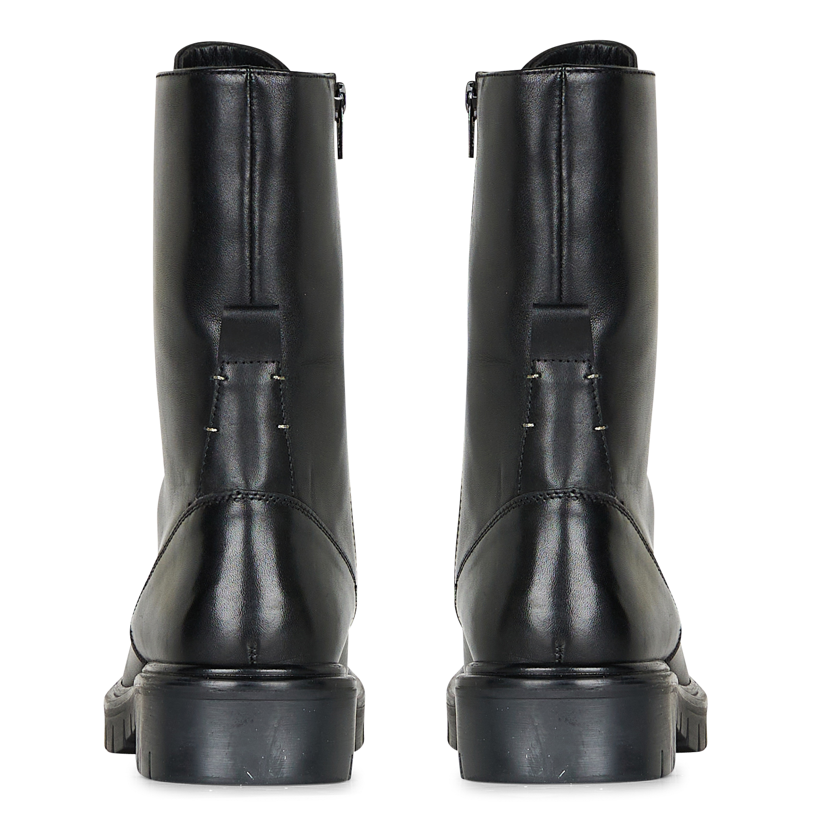 ZIGANA - Bottines à lacets en cuir| Noir
