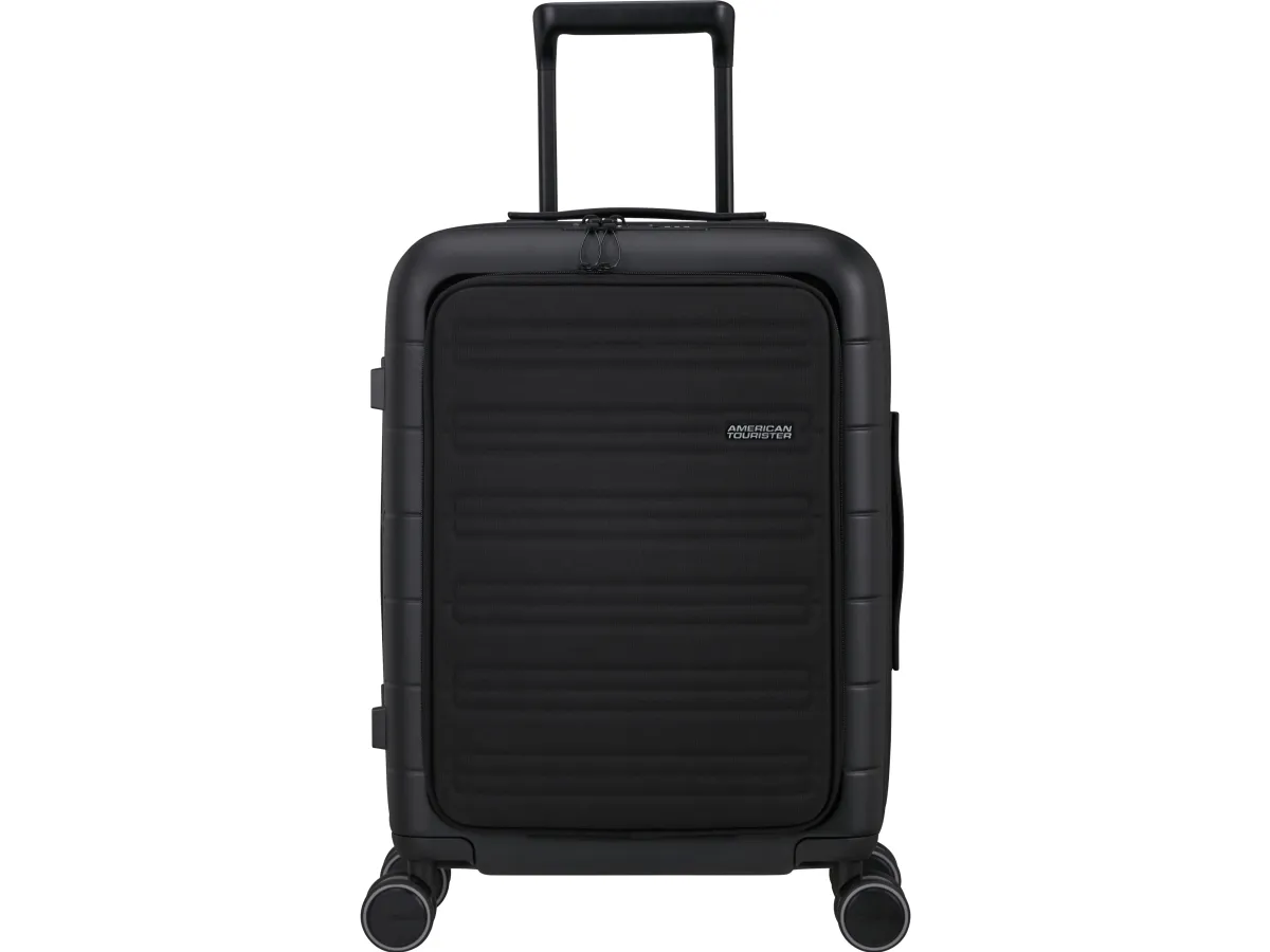 American Tourister Novastream 55cm, Trolley, Hård skal, Sort, Dark Slate, Kabine, 4 hjul