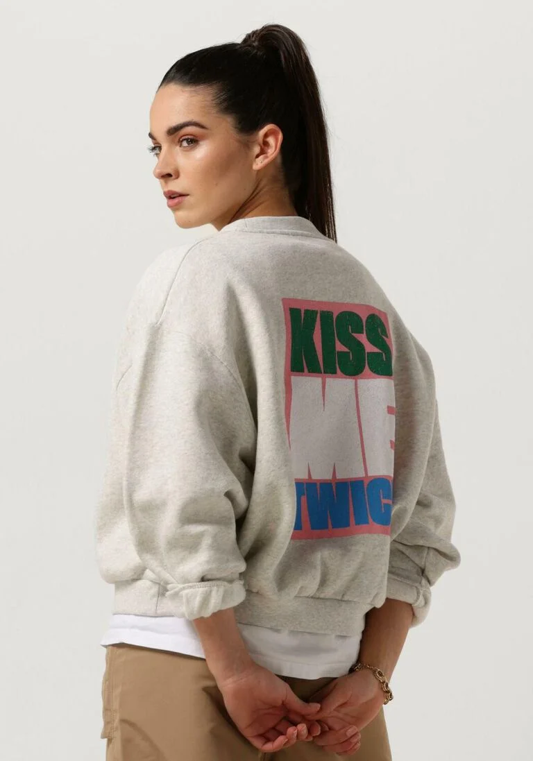BY-BAR grijze by-bar trui bibi big kiss sweater