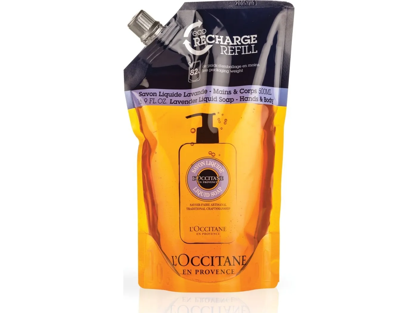 L''Occitane Shea Hands & Body Lavender Liquid Soap Refill, Hud, Flydende sæbe, Genopfyldningspose, Rengøring, Frankrig, AQUA/WATER - HELIANTHUS ANNUUS (SUNFLOWER) SEED EXTRACT - COCONUT ACID - POTASSIUM HYDROXIDE -...