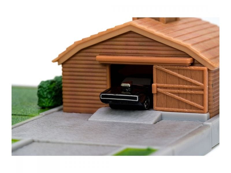Jada Toys Fast & Furious Diorama Dom's House mit 2 Nano Car Fast & Furious Dom Toretto Haus Diorama mit zwei Modellautos