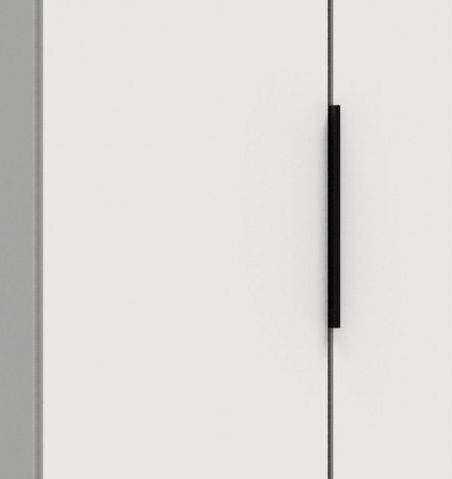 Kledingkast Oss - Hout - Wit - 200x216x58 cm (BxHxD)