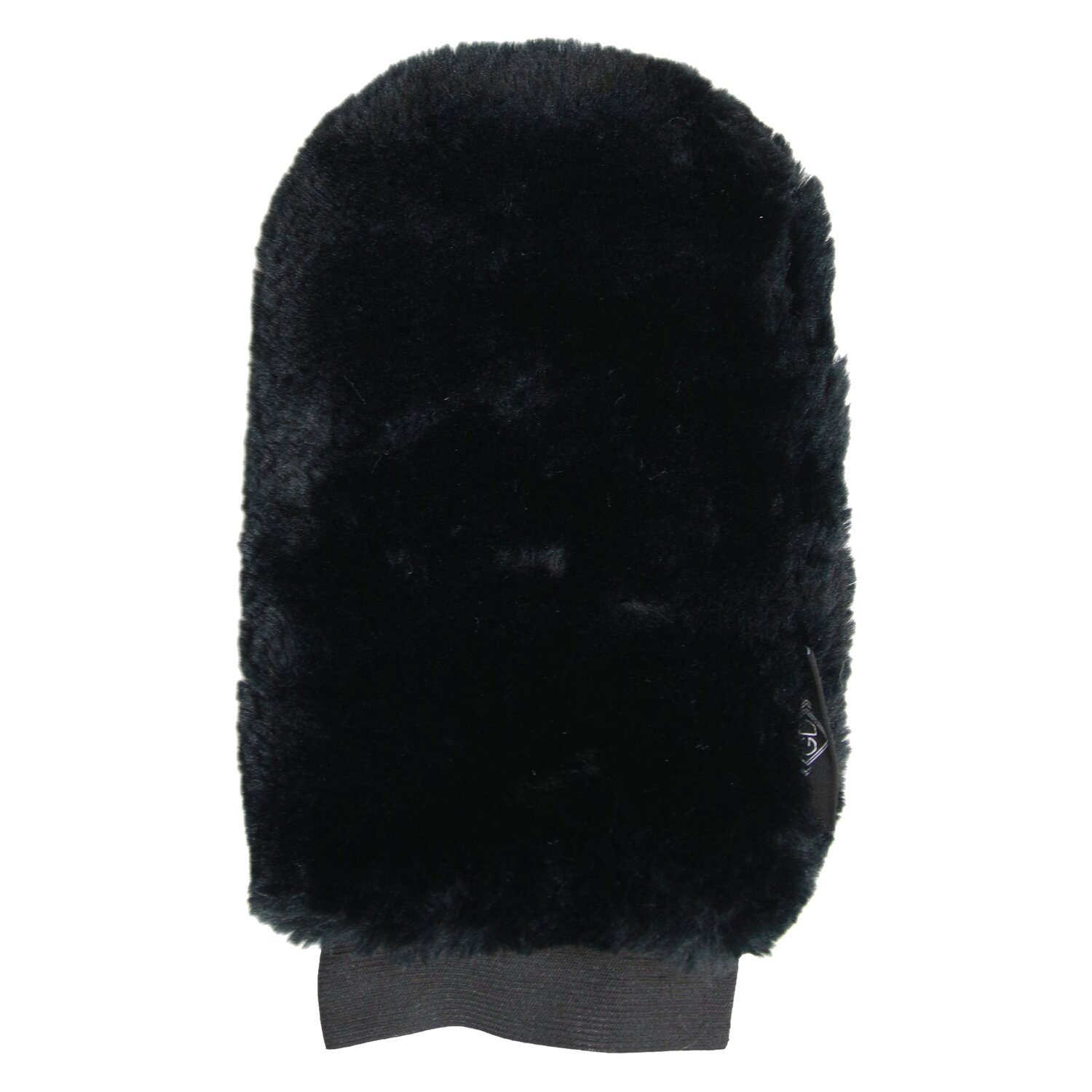 GROOMING DELUXE Lammfell-Putzhandschuh - black