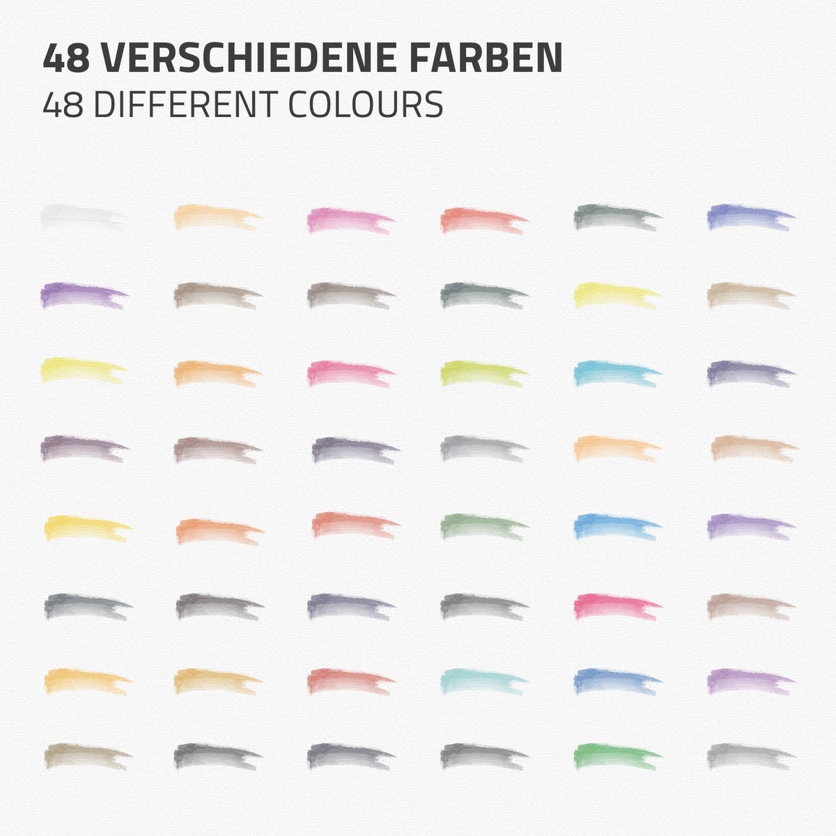 ECD Germany Waterverfset, 48 kleuren in een draagbare doos, inclusief penselen, 2B-potlood, aquarelpotlood, gum, spons, volledig aquarelpalet, verfdoos, aquarelset voor beginners en professionals