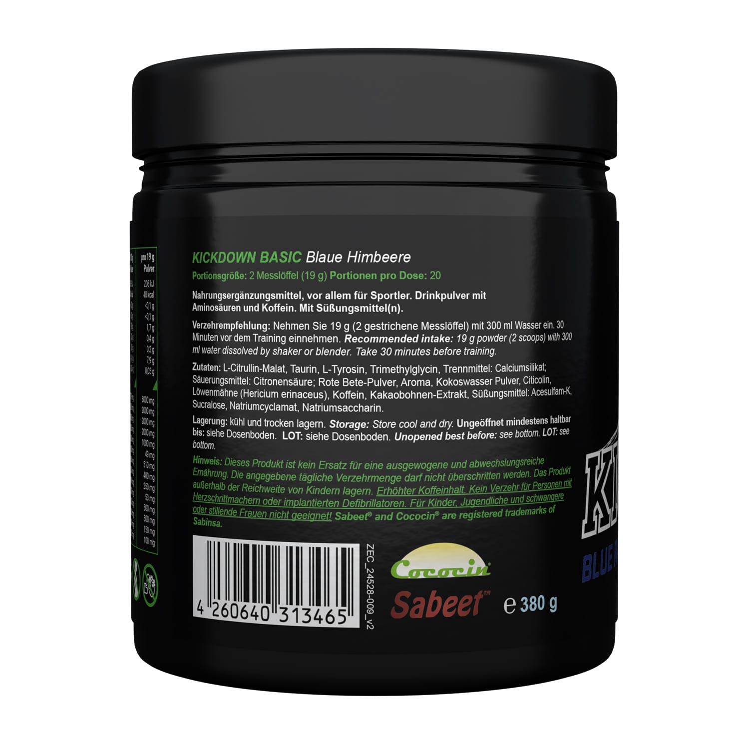ZEC+ KICKDOWN BASIC Pre Workout Booster