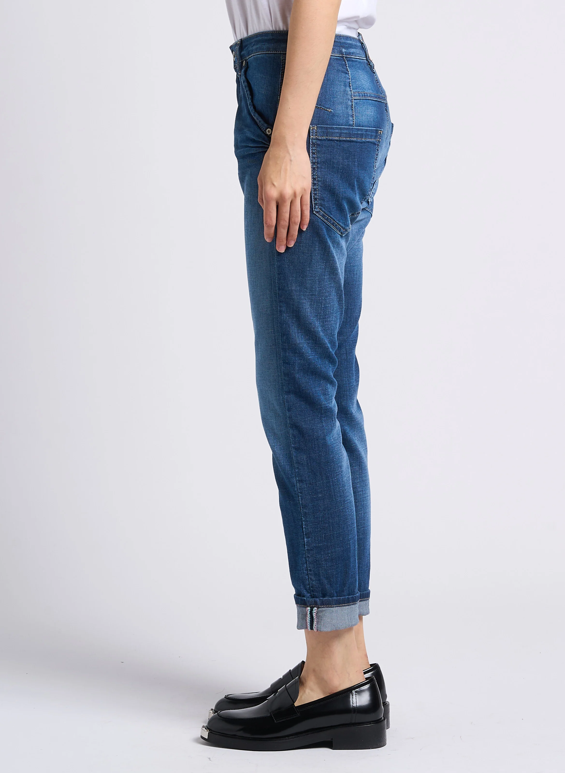 Jean slim en coton mélangé | Bleu