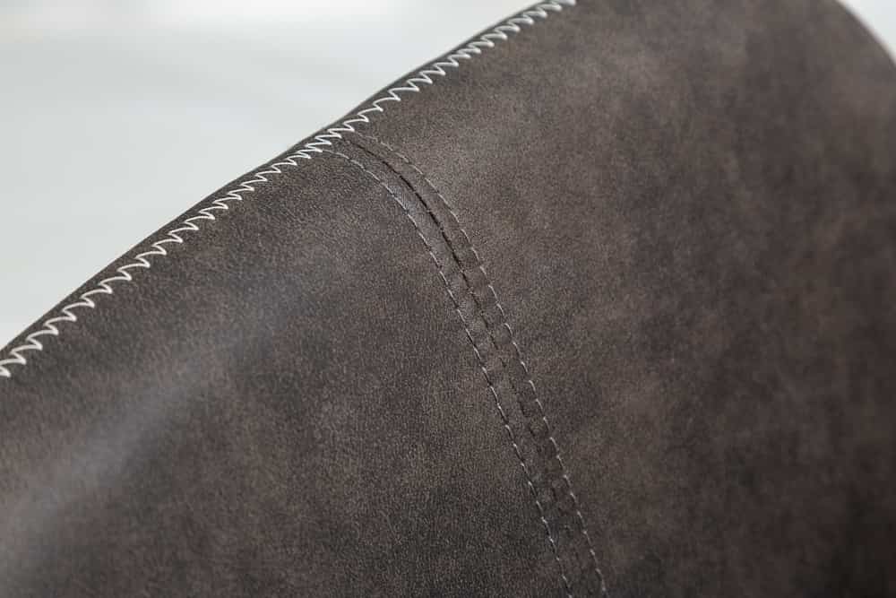 Design Stuhl MUSTANG antik grau Microfaser mit Armlehne