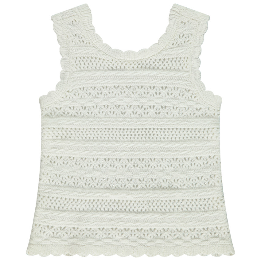 Débardeur en tricot et cochet pour bébé fille
