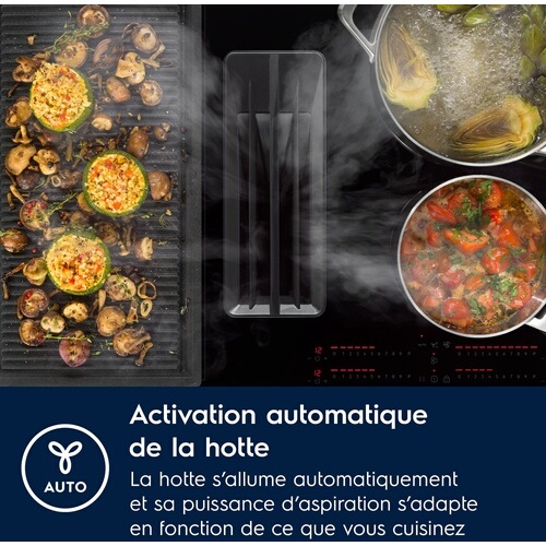 Plaque de cuisson avec hotte intégrée Electrolux KCC73443 + HOTTE INTEGREE
