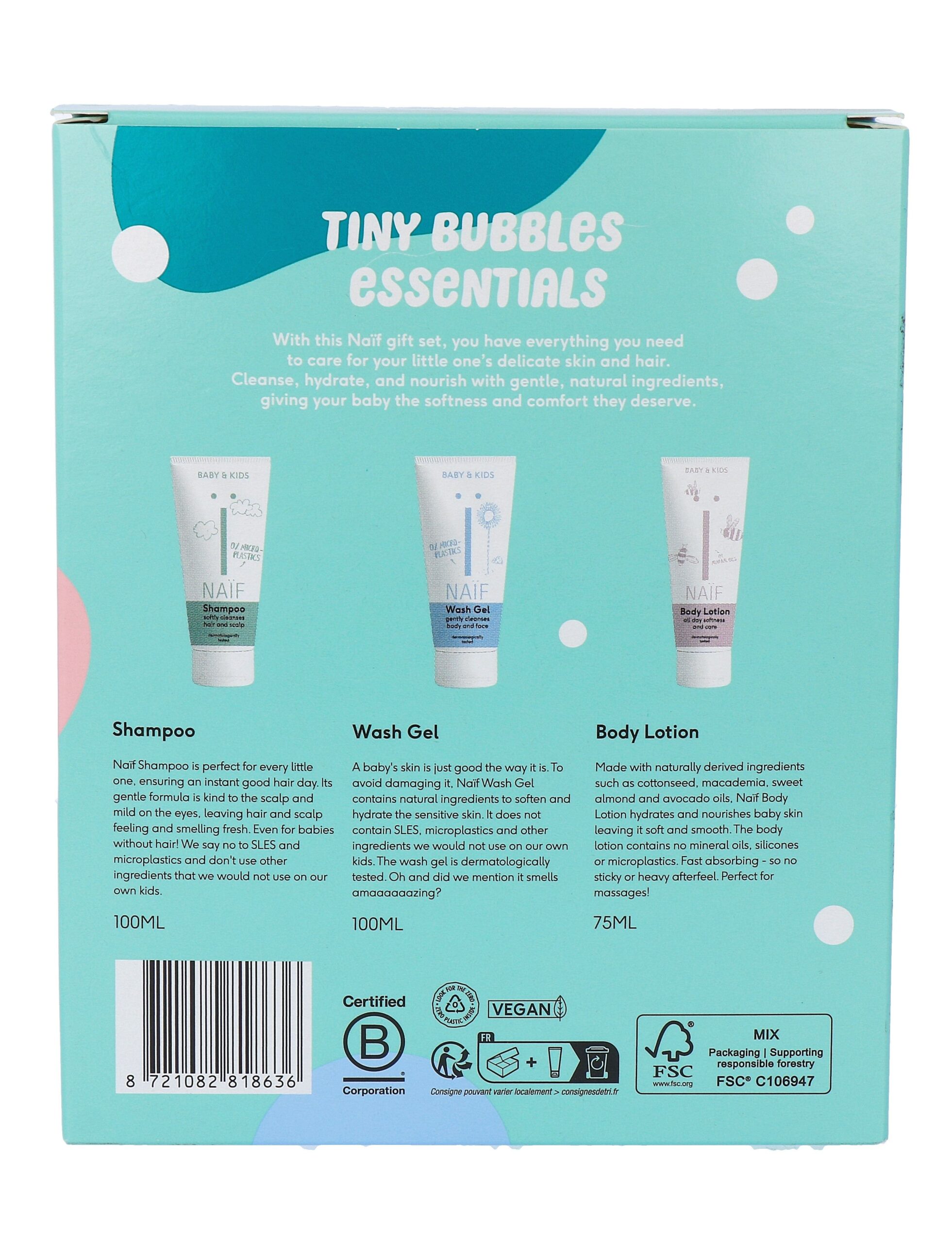 Naïf Baby & Kids Tiny Bubbles Giftset (1 set)