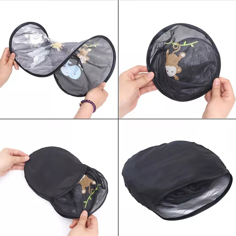 (2er Set) 44x36cm Statische Pop-Up Auto Sonnenblende Kinder Seitenscheibe mit UV-Schutz - Safari
