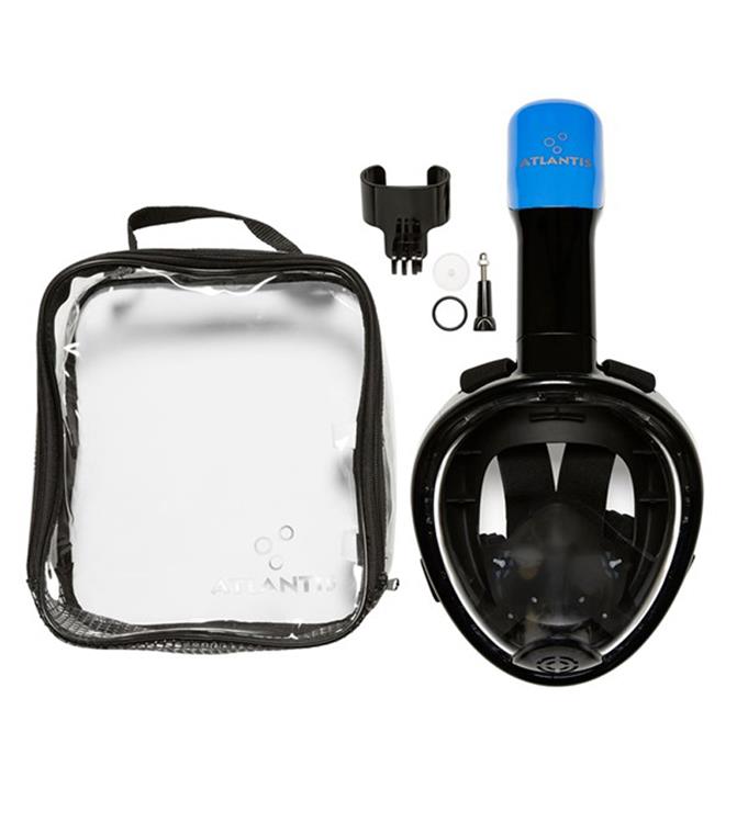 Atlantis Kids Zwart Blauw Snorkelmasker