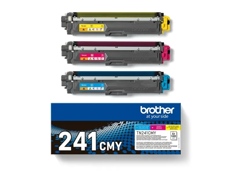 Brother TN241CMY - 3 pakker - gul, cyan, magenta - original - tonerpatron - for Brother DCP-9015, DCP-9020, HL-3140, HL-3150, HL-3170, MFC-9140, MFC-9330, MFC-9340