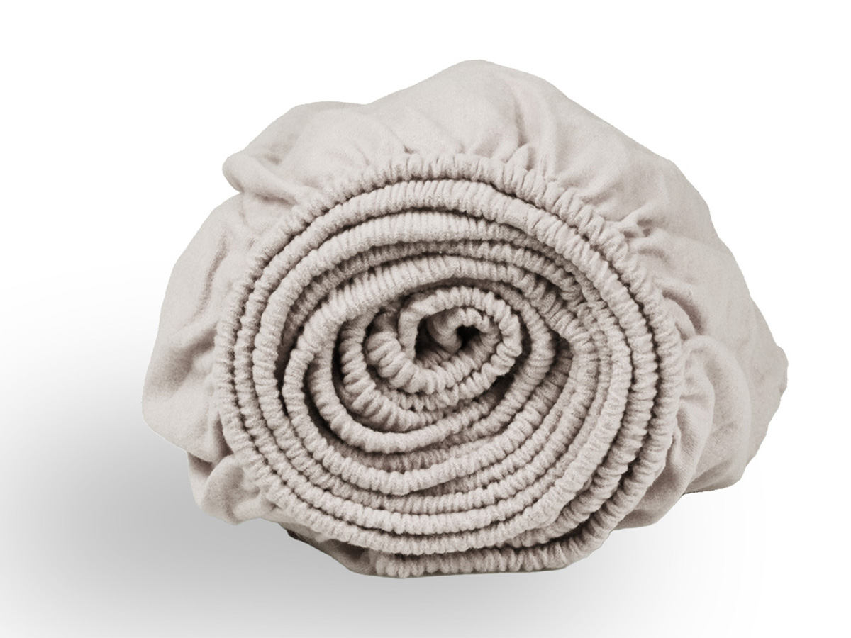DoubleDry Flanel 90x200 cm hoeslaken - ecru