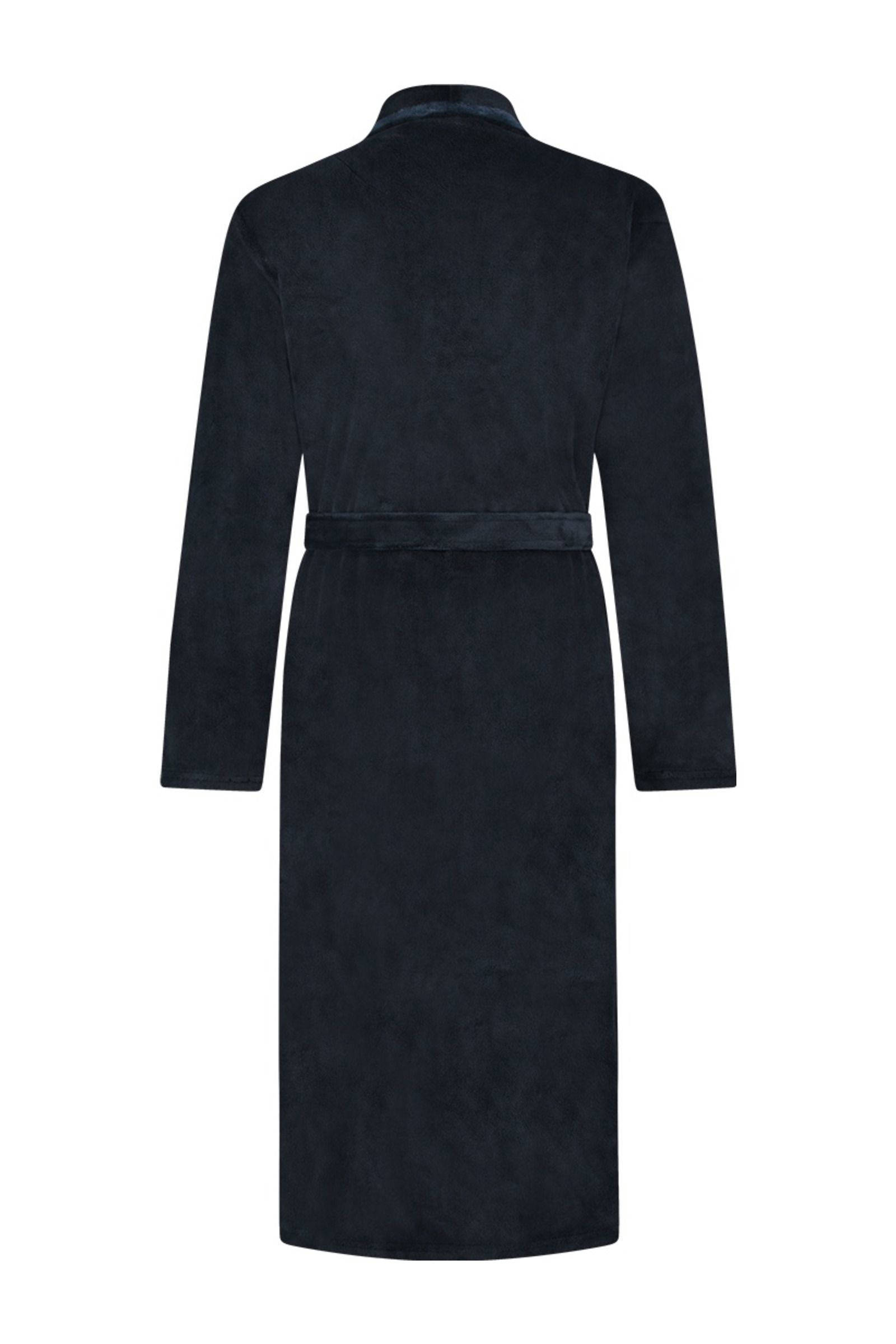 ten Cate fleece badjas donkerblauw/grijs