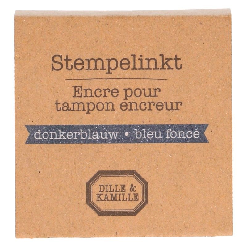 Stempelkussen. donkerblauw, 5 x 5 cm