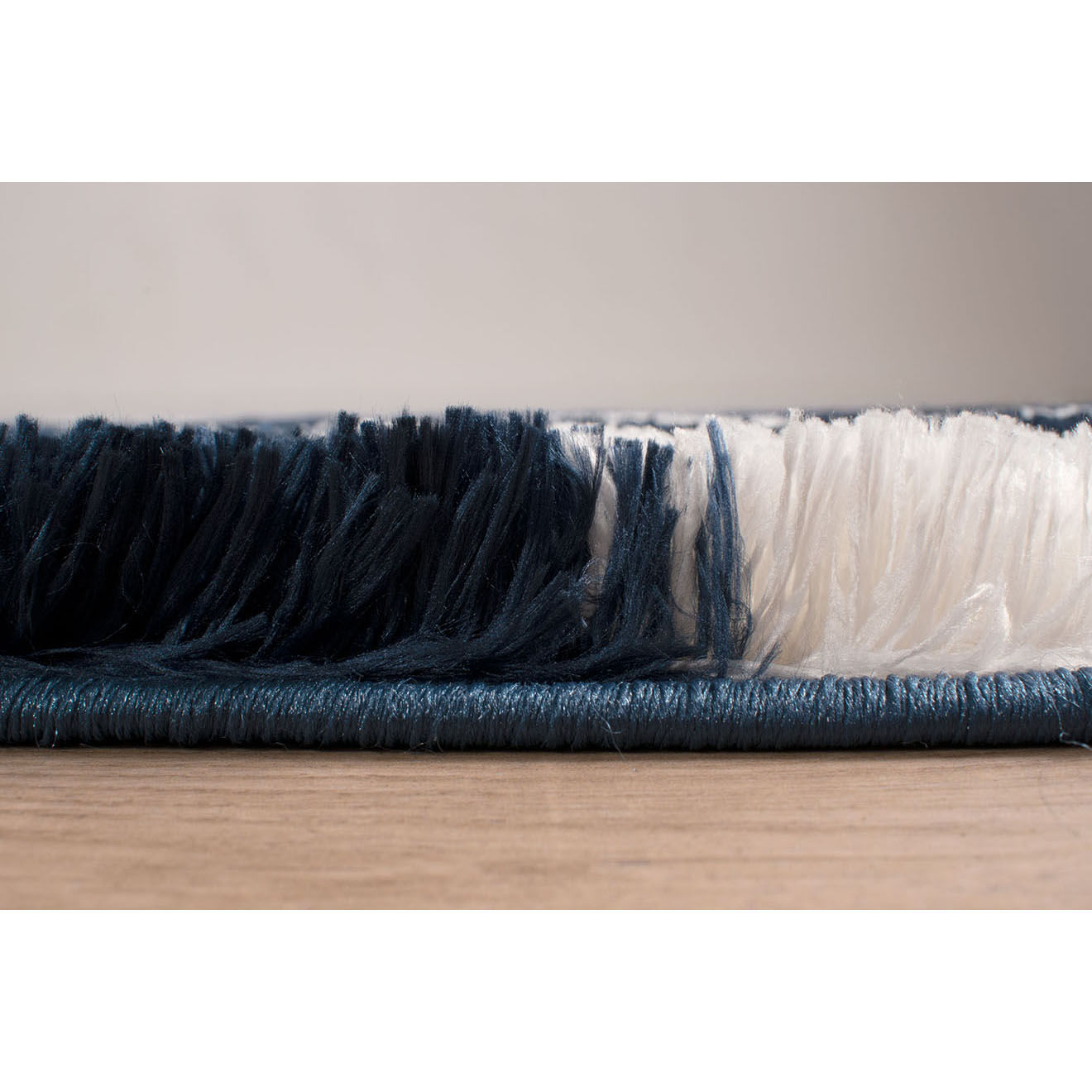 Nazar Rugs Tapis shaggy doux Oslo 637 bleu - 80x300 cm