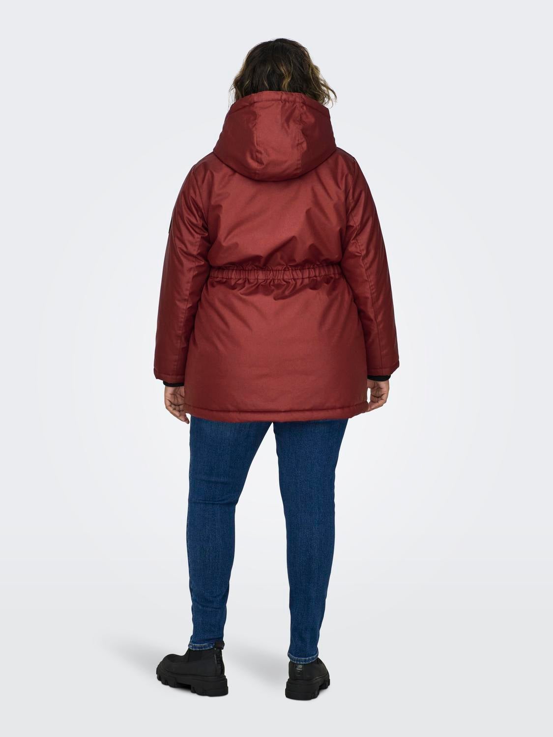 CARMIE Langer Parka Fired Brick