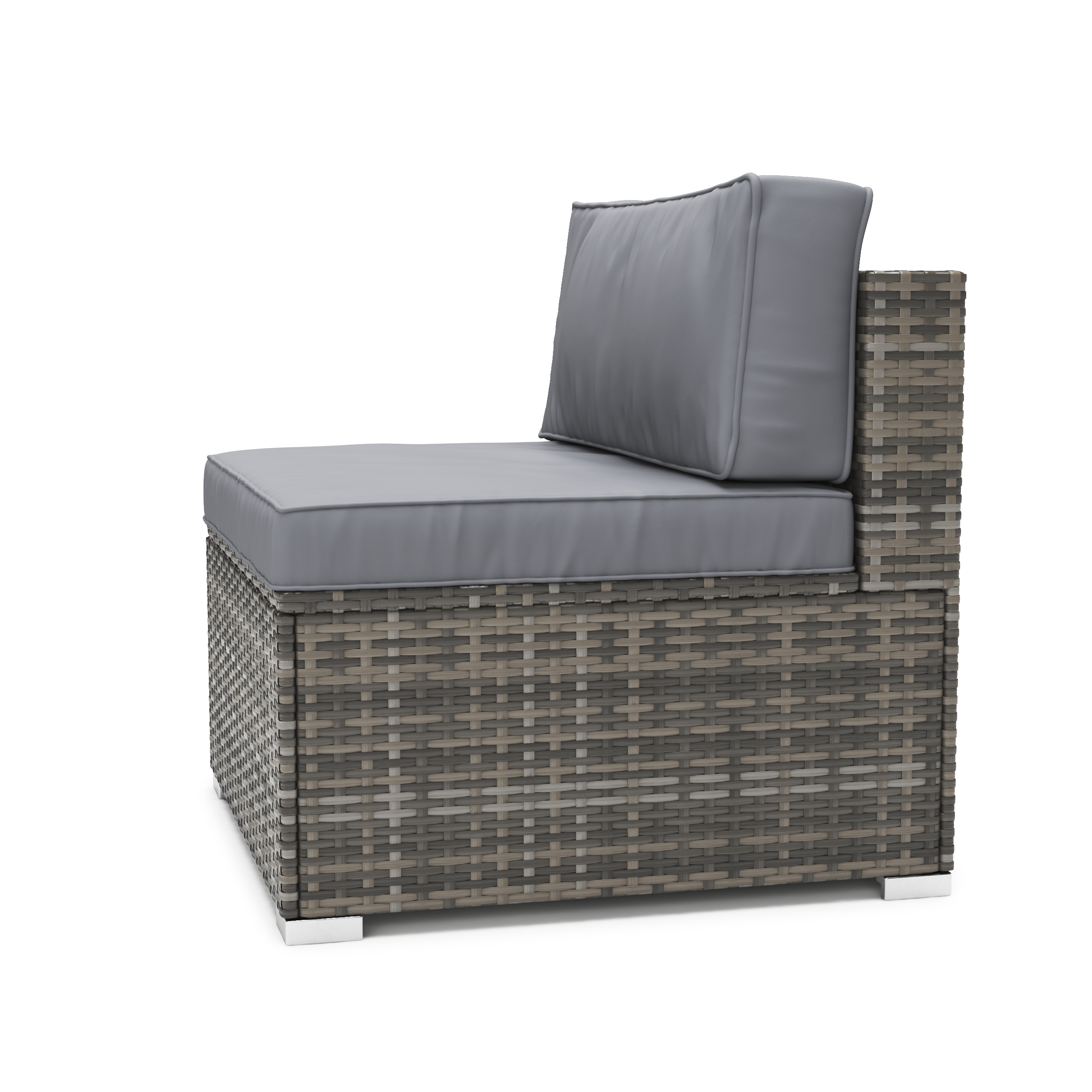Mittelteil Rattanlounge KRETA grau/anthrazit
