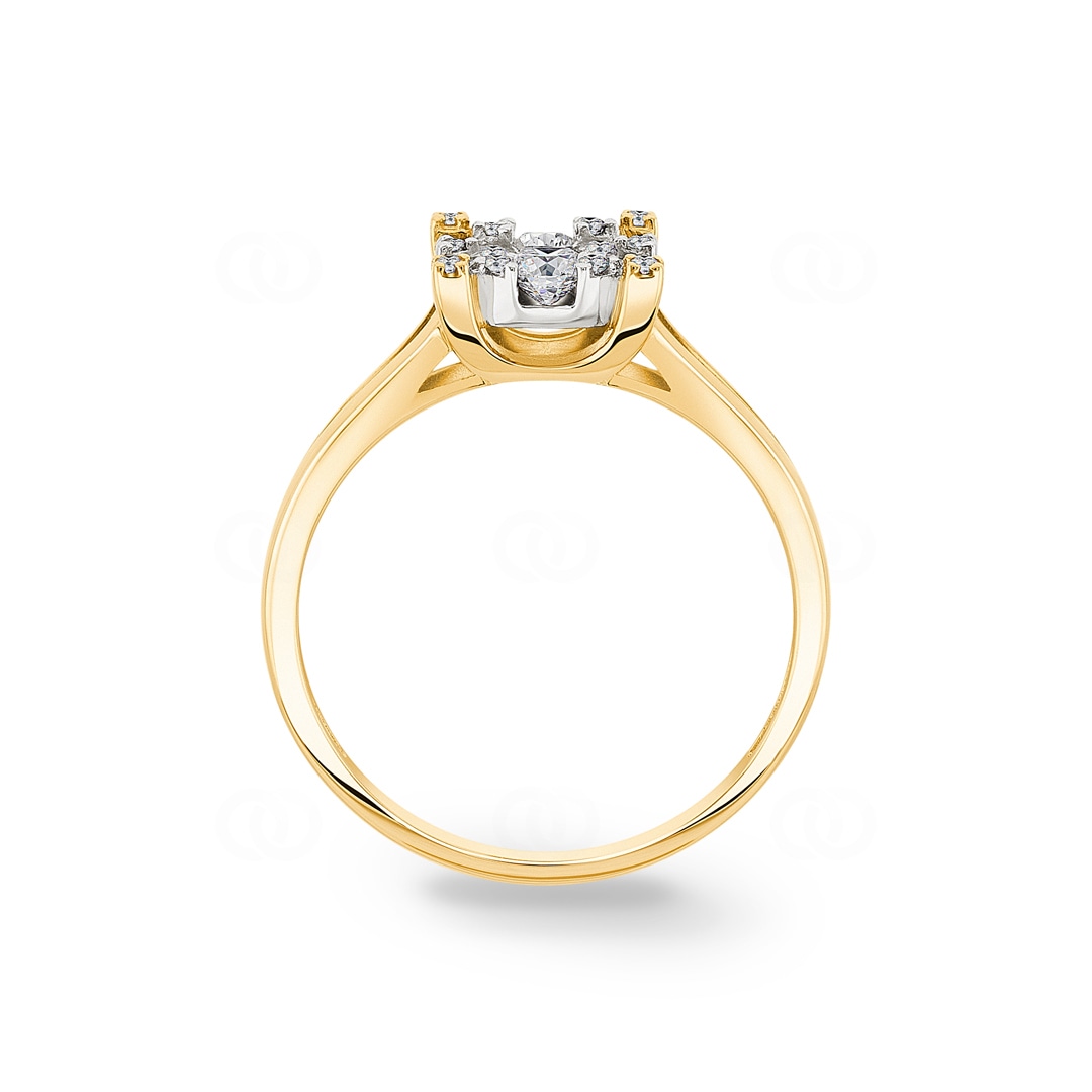 Verlobungsring 750/18 K Gelbgold mit Diamanten 0.50 ct H/si by CHRISTIAN