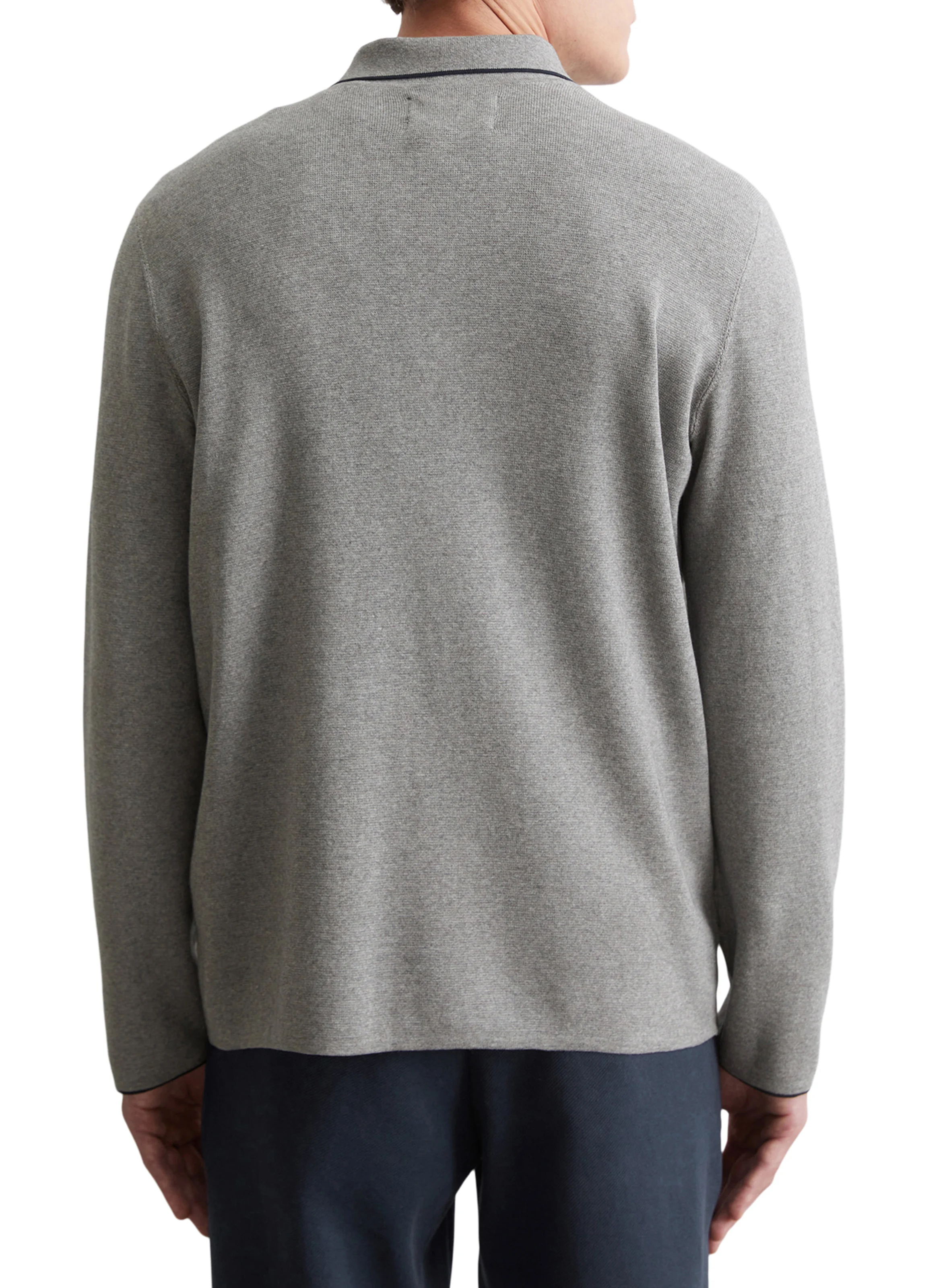 Polo droit en coton | Gris