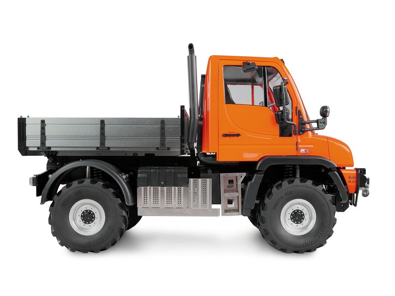 Amewi Mercedes-Benz Unimog Geräteträger 4WD Orange 1:10, AR Originalgetreues Unimog RC-Modell