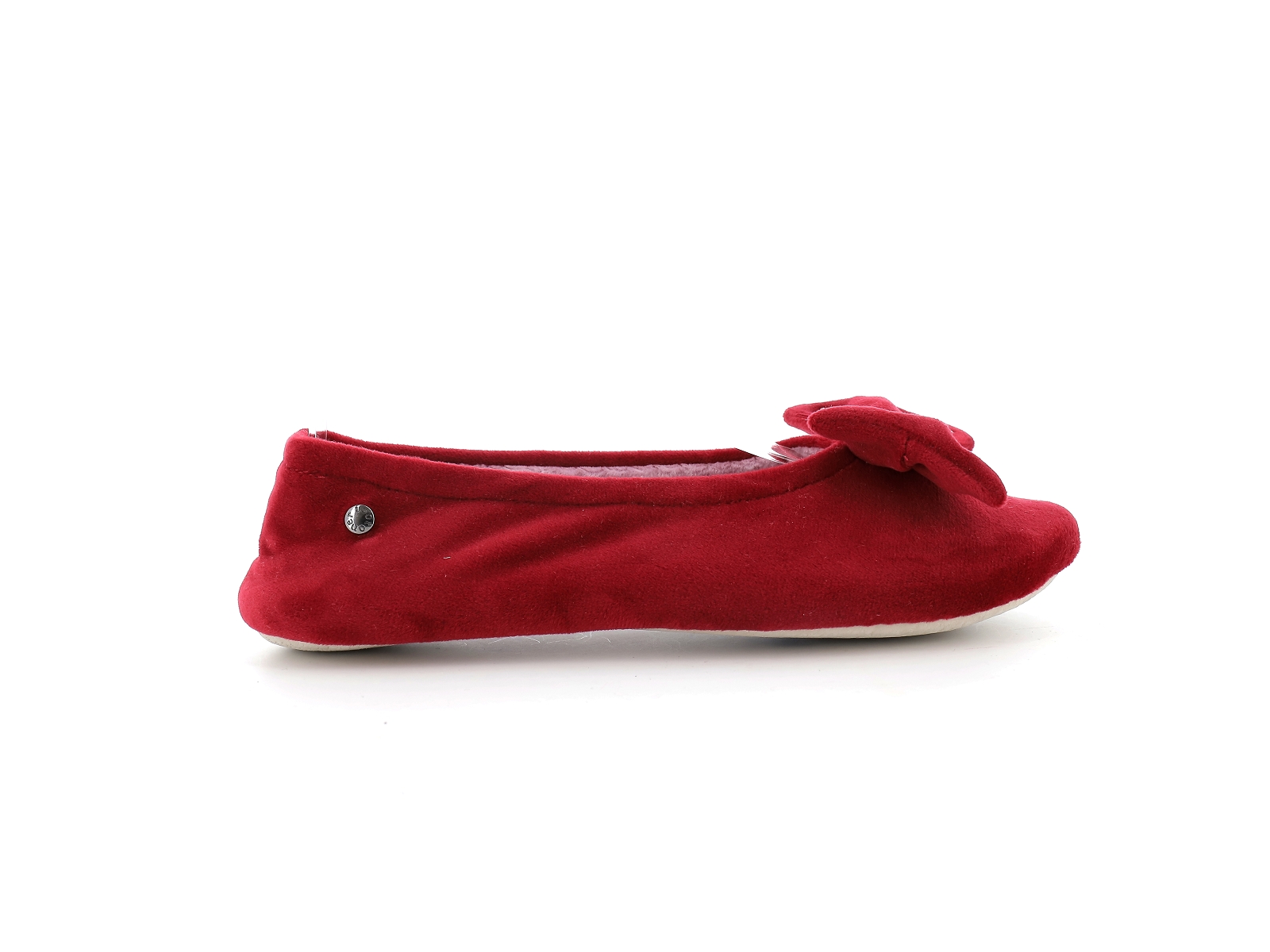 Isotoner-95991 Textile Velours Bordeaux