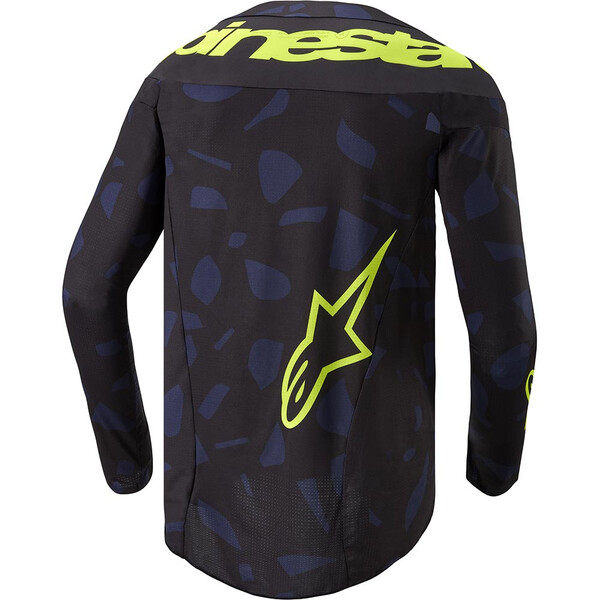 Alpinestars - Maillot Techstar Rantera Noir / Navy / Jaune fluo