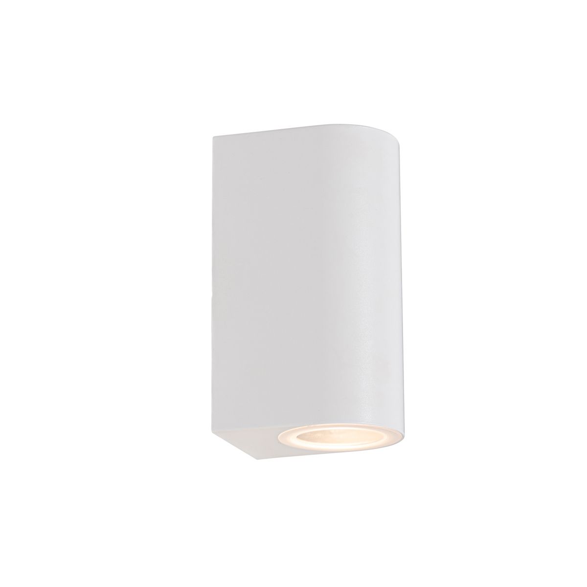 Moderne buiten wandlamp wit kunststof ovaal 2-lichts - Baleno