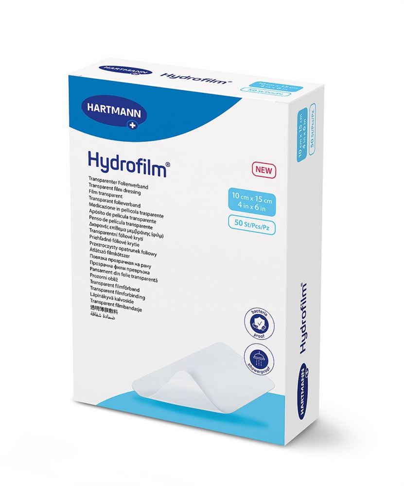Hydrofilm Transparentverband 10x15cm steril 50 Stk