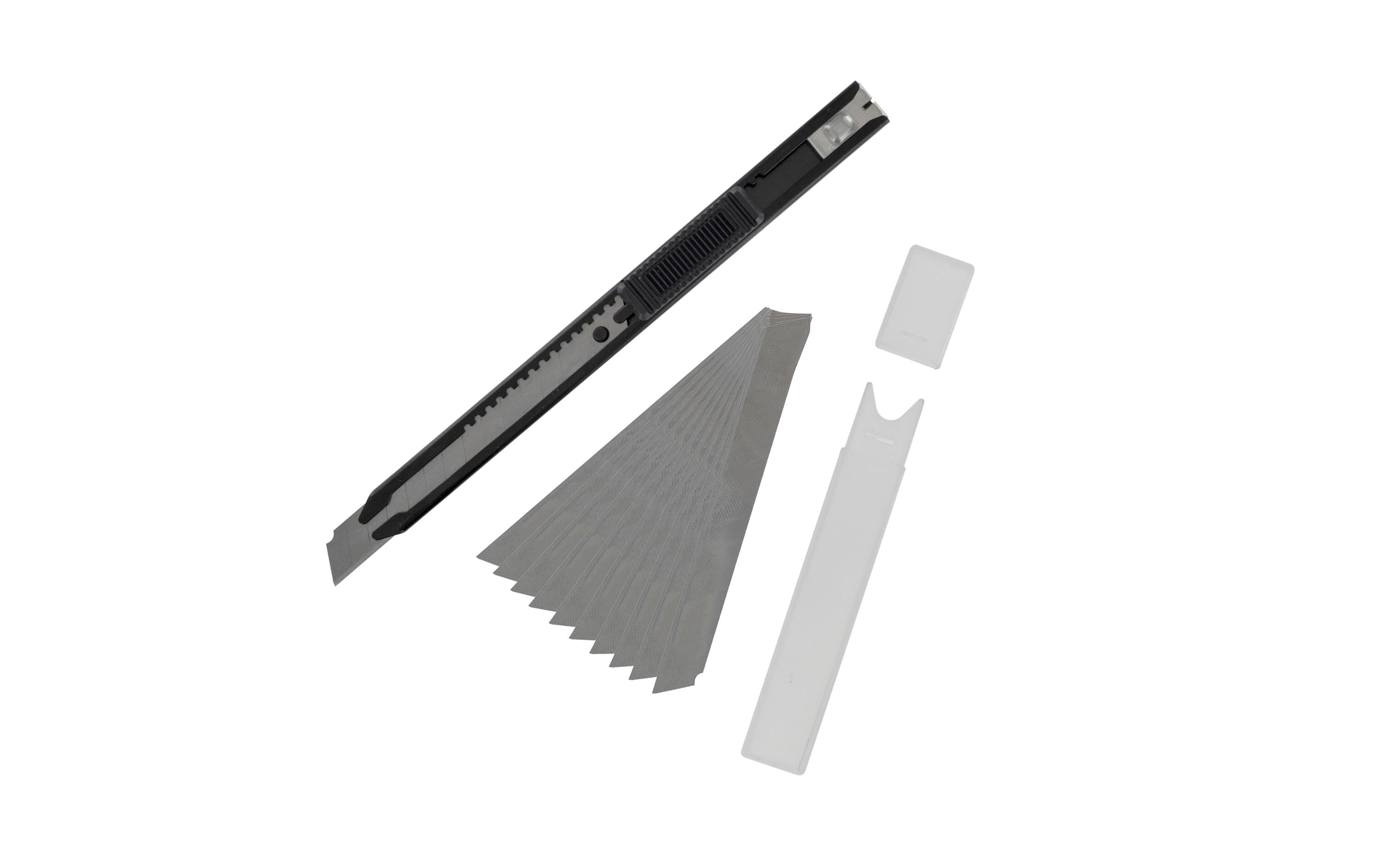 Abbrechmesser mit 10 KlingenModellbau Messer mit Abbrech-Klingen