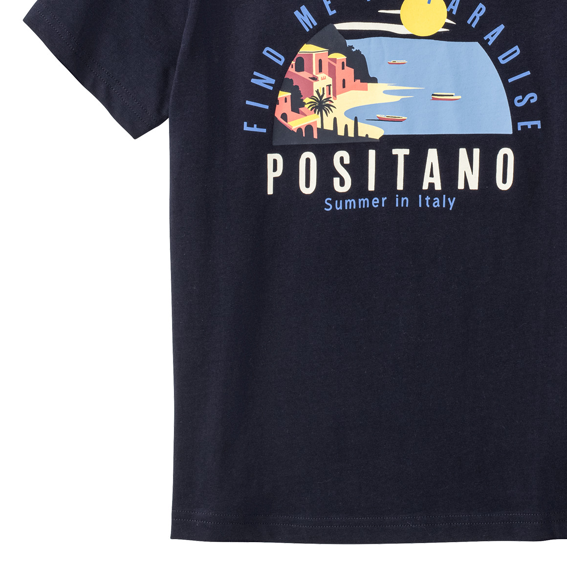 Jonas Nielsen Jungen T-Shirt mit großem Print dunkelblau