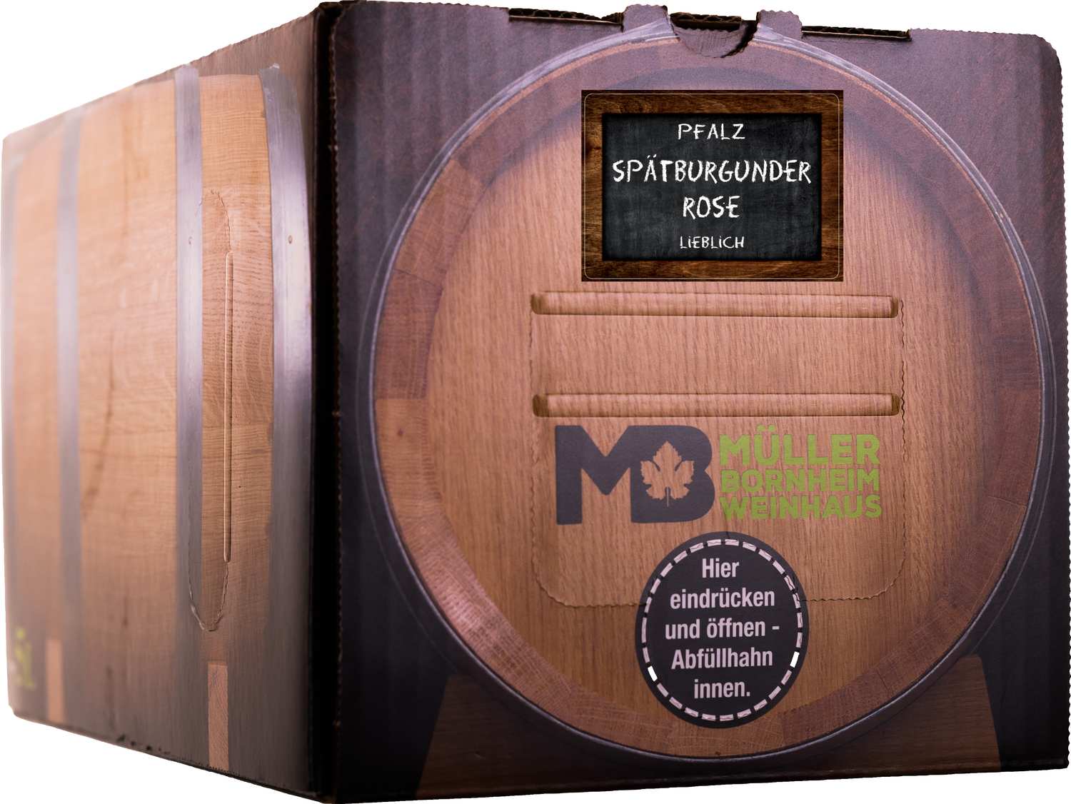 Weinhaus Müller Bornheim Pfalz Spätburgunder Rosé Wein lieblich 10,5 % vol. 5 Liter Bag in Box