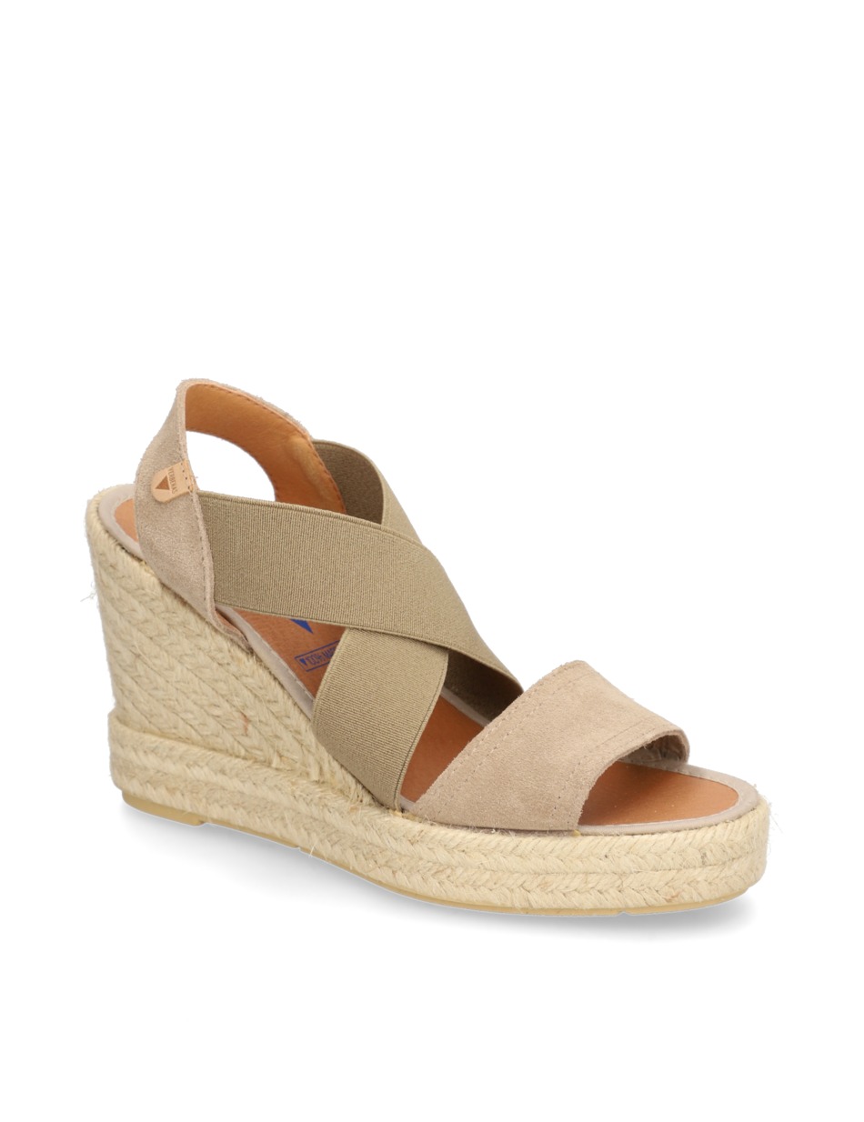 Veloursleder Keilsandale