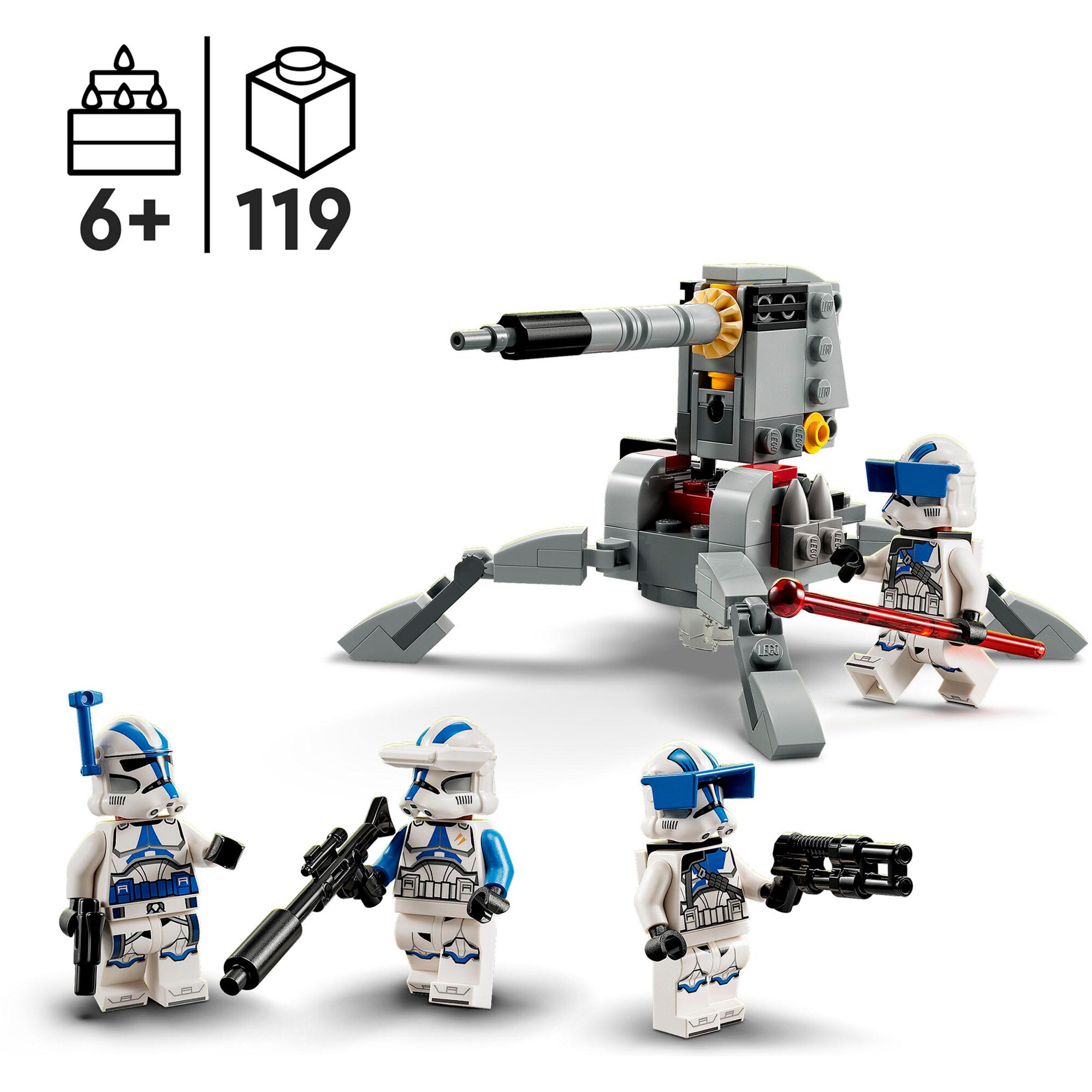 LEGO Konstruktionsspielzeug Star Wars 501st Clone Troopers Battle Pack
