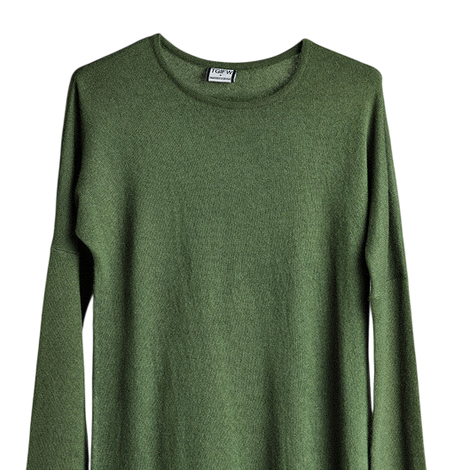 Kaschmir Strickkleid olivgrün
