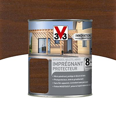 Lasure extérieure imprégnant protecteur V33 Marronnier cuivré 1L - 8 ans