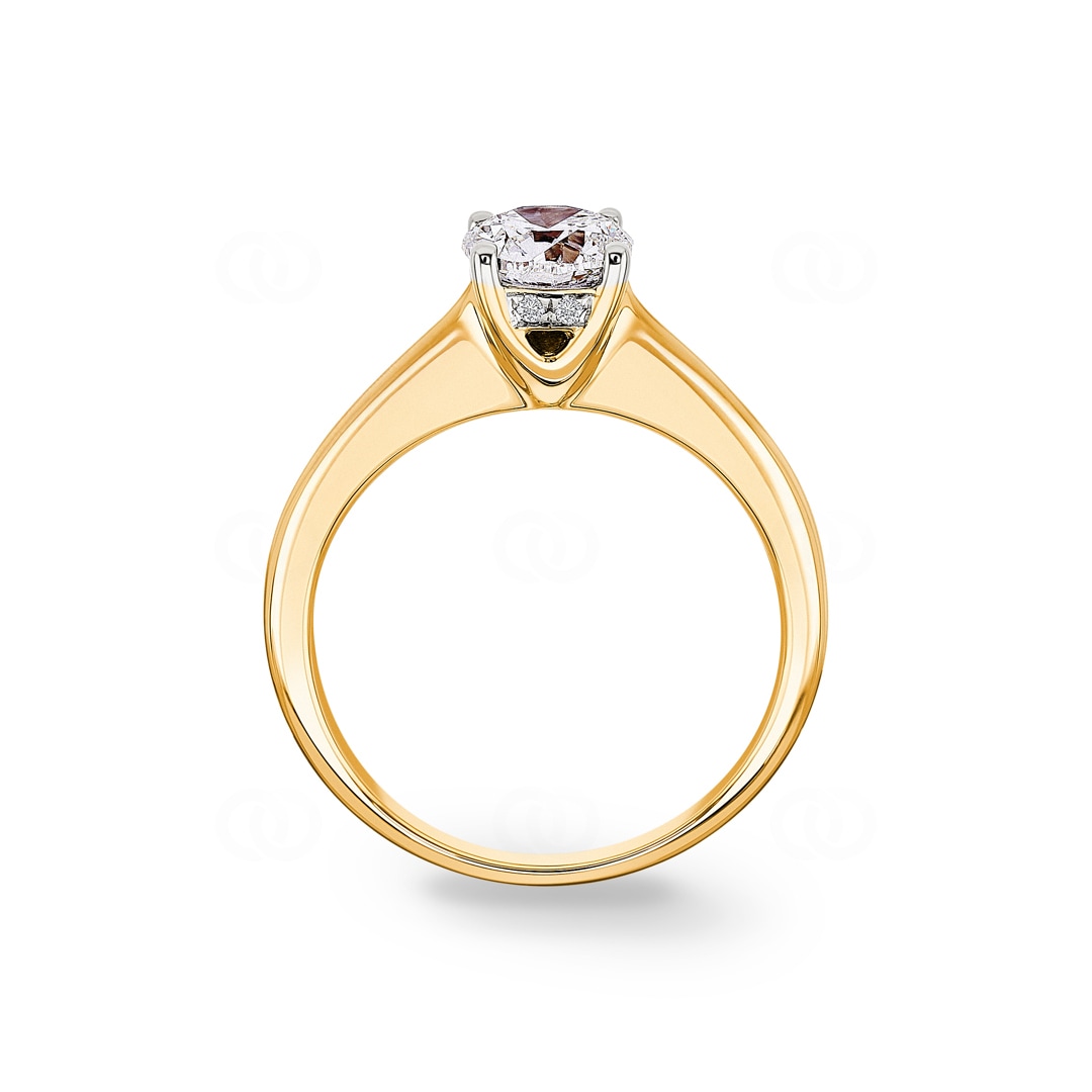 1.03ct Diamanten Solitärring 750/18 K Gelbgold