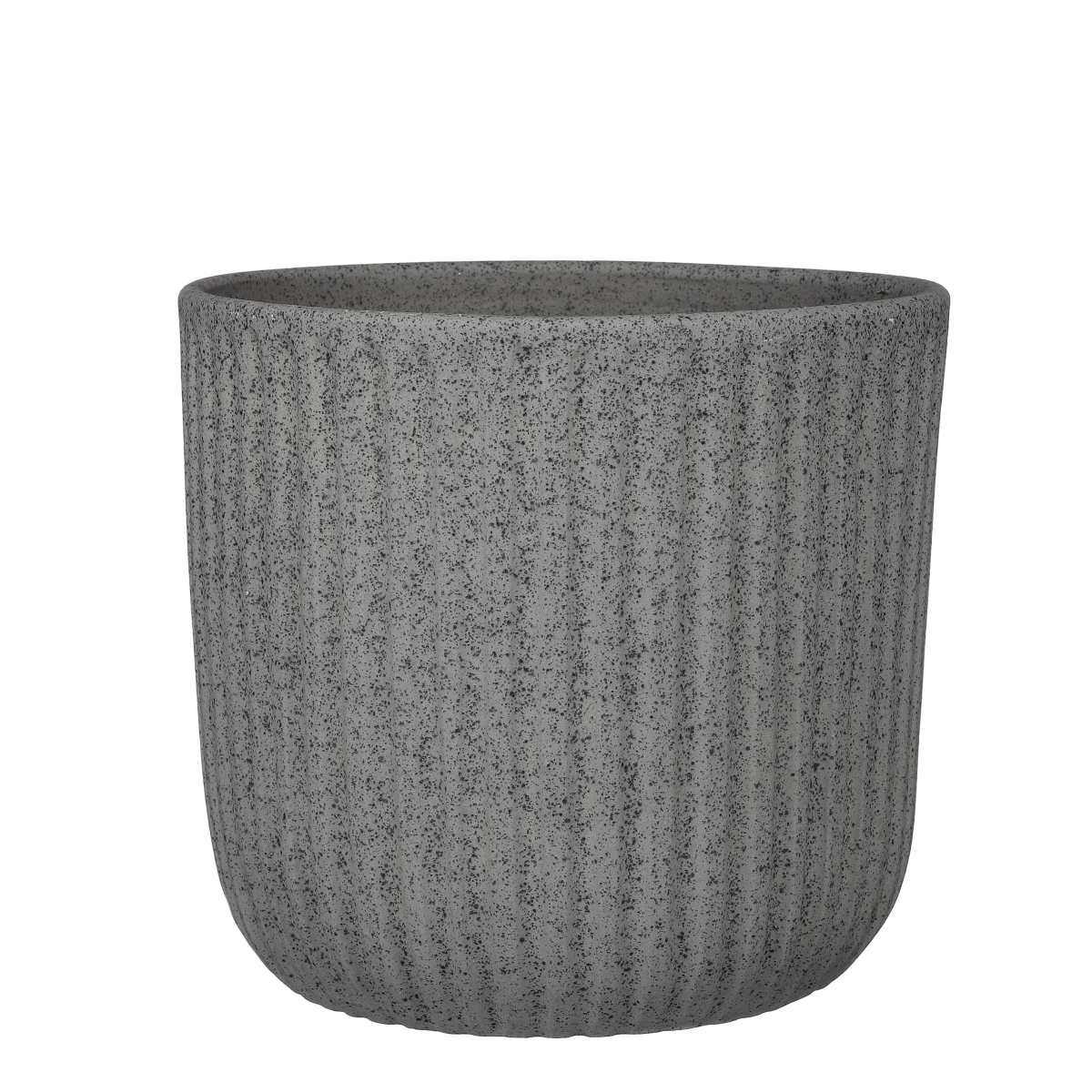 Mica decorations pot de fleur dante - 27x27x24 cm - terre cuite - gris