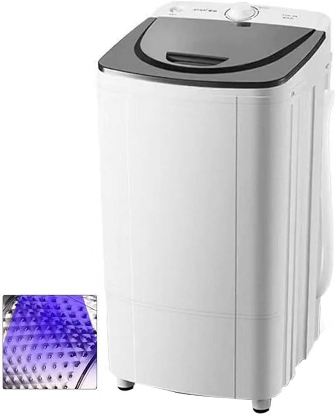 10-kg-Schleuder trockner, Energie- und energiesparende Schleuder, Qualitätsmotor + Blaulicht sterilisation + Edelstahl-Innenzylinder, Timer-Funktion, für Personen mit begrenzt(Color:Kunststofftrommel)