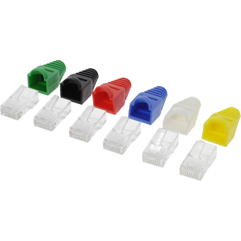 UTP 6 connectors en kappen 8P RJ45/6