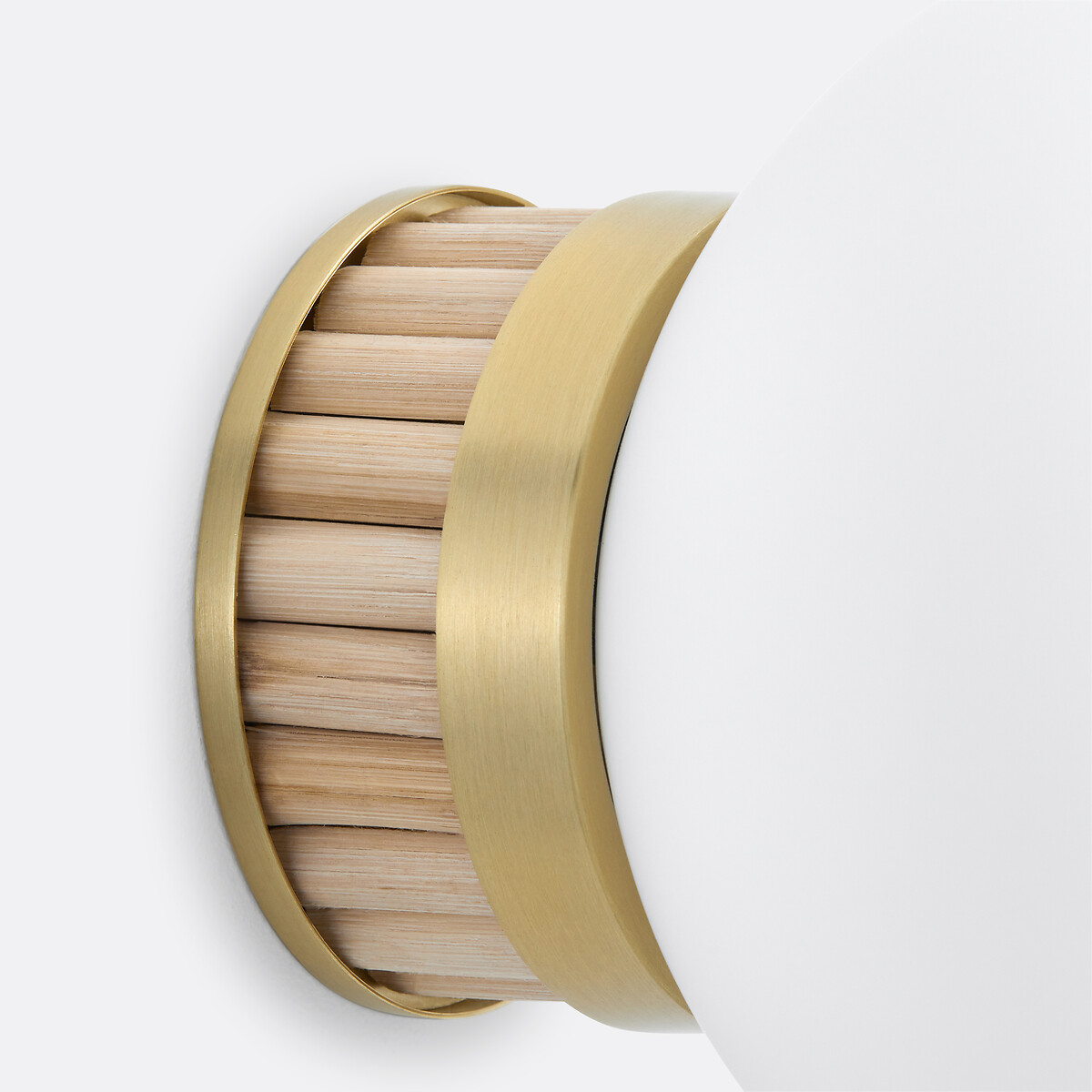 LA REDOUTE INTERIEURS<br>Arandela em latão, bambu e vidro opalino, Dolce